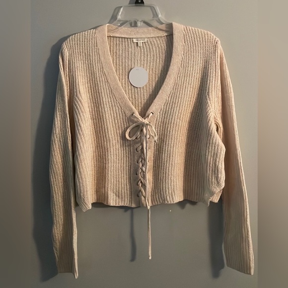 En Crème Cream Cropped Sweater M - Picture 1 of 8